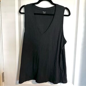 Madewell Black V-Neck Relaxed Tank